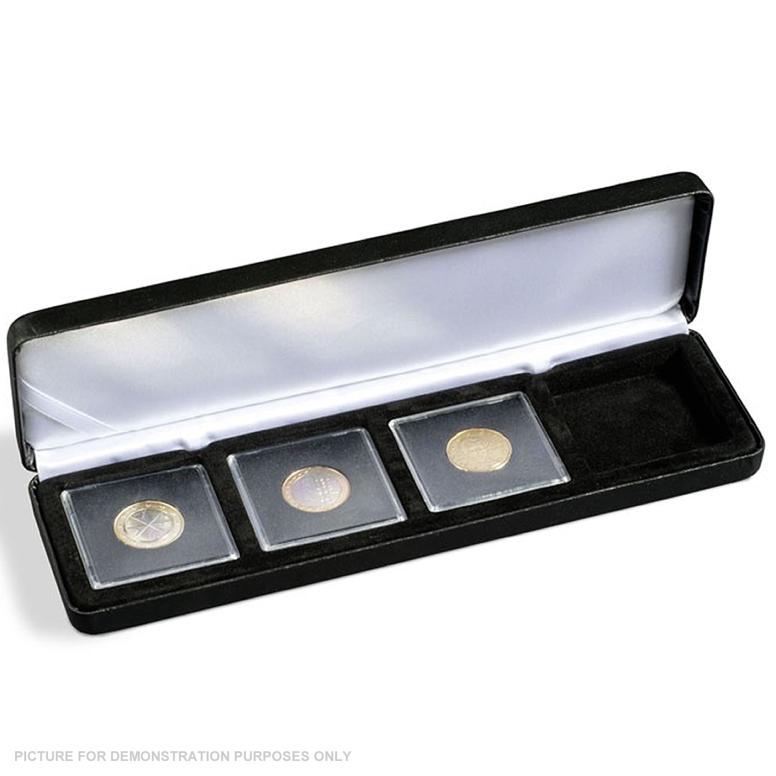 Lighthouse - Nobile Quadrum Satin Lined 4 Coin Display Case